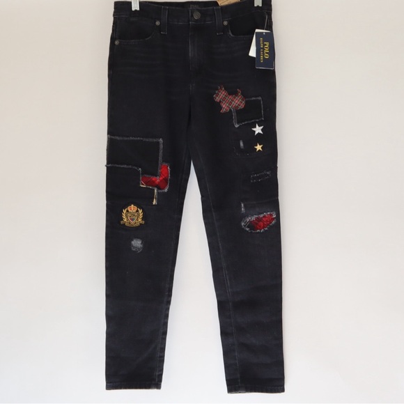 NWT Polo by Ralph Lauren Patchwork Denim Jeans - Picture 2 of 7